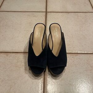 Kate Spade Navy Blue Mules